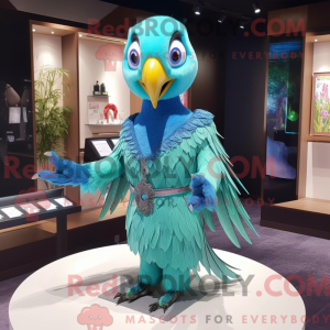 Mascot character of a Cyan...