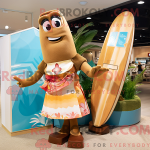 Mascot character of a Tan...