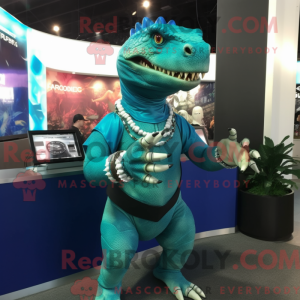 Mascot character of a Cyan...