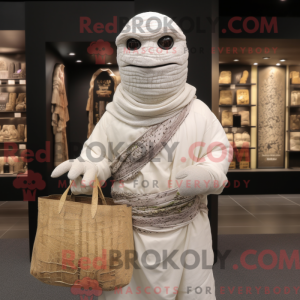 Maskot karakter af en hvid...