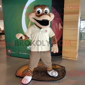 Mascot character of a Brown...