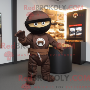 Mascot character of a Brown...