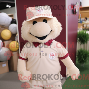 Mascot character of a Beige...