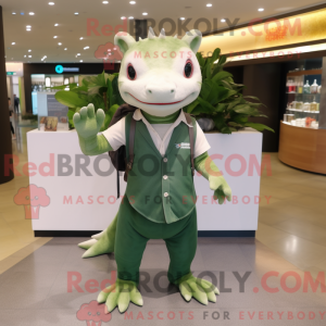 Maskotfigur af en skovgrøn...