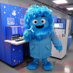 Mascot character of a Blue...