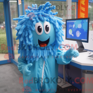 Mascot character of a Blue...