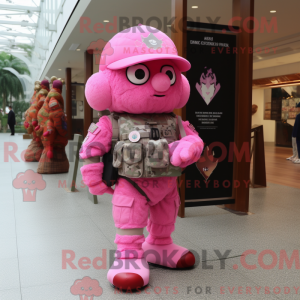 Mascot character of a Pink...