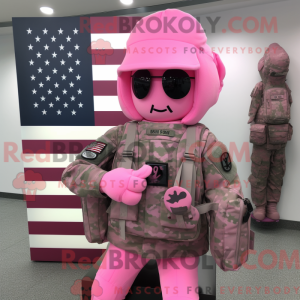 Mascot character of a Pink...