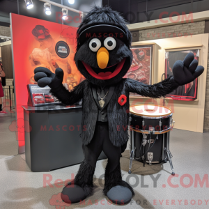 Maskot karakter af en sort...