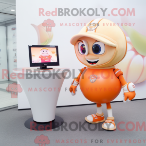 Mascot character of a Peach...