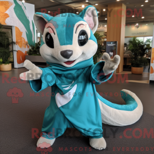 Mascot character of a Teal...
