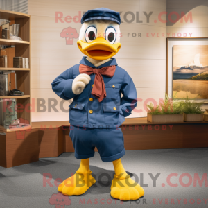 Mascot character of a Navy...