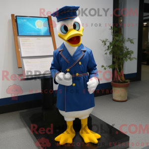 Mascot character of a Navy...