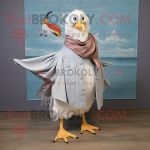 Gray Seagull maskot kostume...