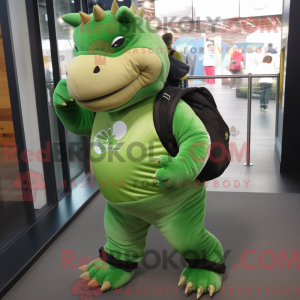 Mascot character of a Green...