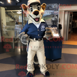 Mascot character of a Navy...