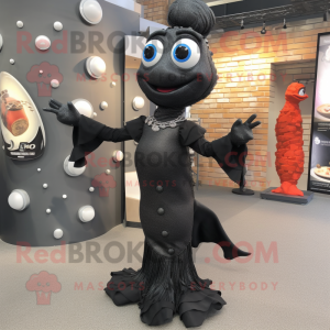 Sort havfrue maskot kostume...