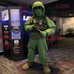 Mascot character of a Green...