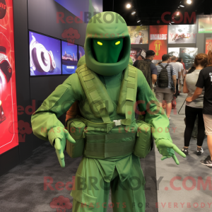 Mascot character of a Green...