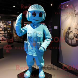Mascot character of a Cyan...