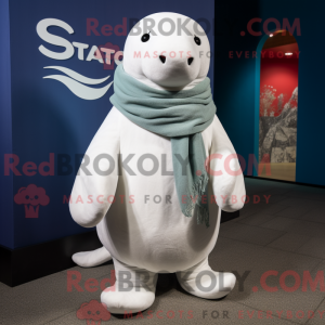Maskottchen einer weißen...