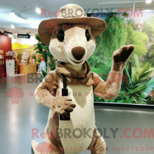 Mascot character of a Beige...