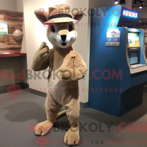 Mascot character of a Beige...
