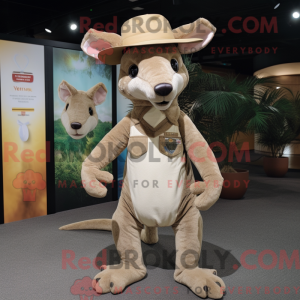 Mascot character of a Beige...