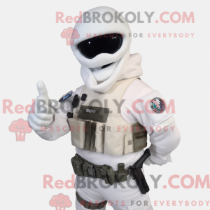 Mascot character of a White...