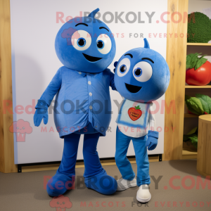 Maskottchen einer blauen...