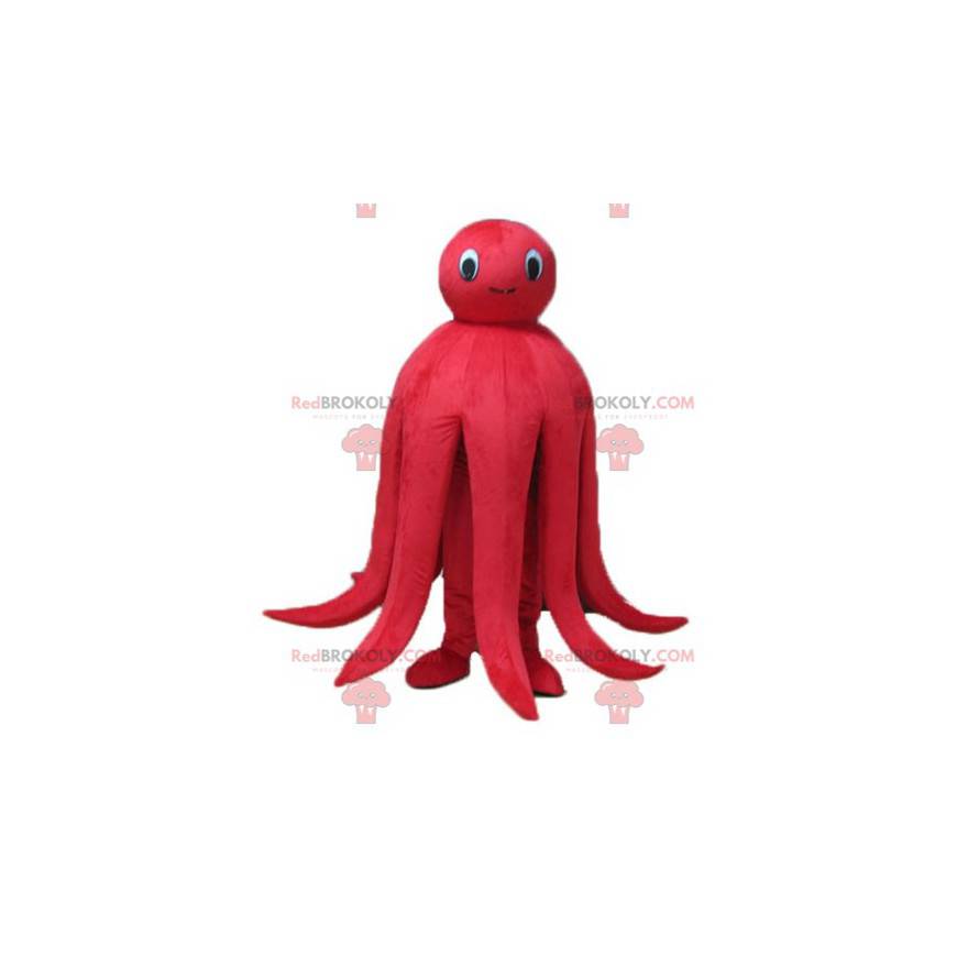 Veldig vellykket gigantisk rød blekksprutmaskott -