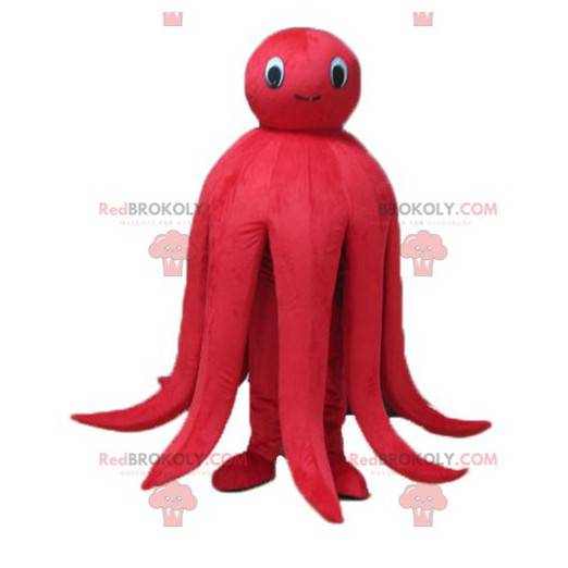 Mascotte de pieuvre rouge géante très réussie - Redbrokoly.com