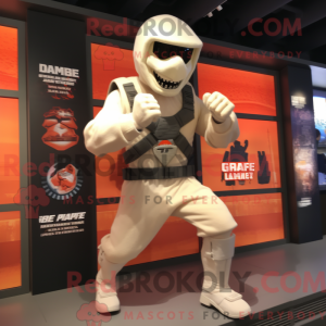 Mascot character of a White...