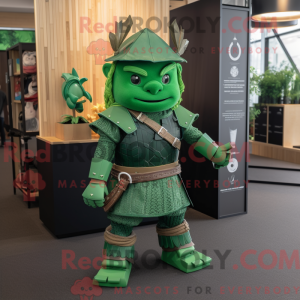 Mascot character of a Green...
