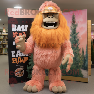 Peach Sasquatch mascotte...