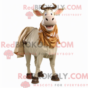Mascot character of a Tan...