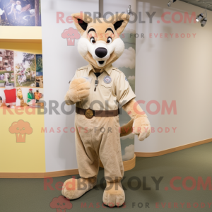 Mascot character of a Beige...