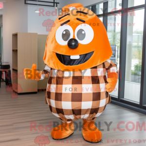 Maskotkarakter af en orange...
