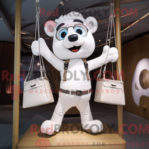 Maskot-karakter av en hvit...