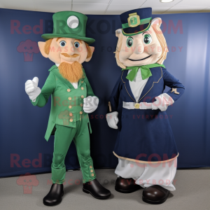 Navy Leprechaun maskot...