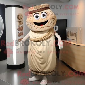 Personaje mascota de bagels...