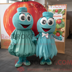 Mascot character of a Teal...
