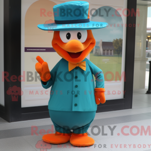 Postava maskota Teal Orange...