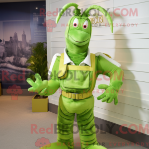 Postava maskota Lime Green...