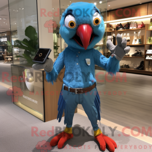 Mascot character of a Macaw...