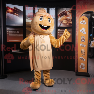 Mascot character of a Tan...