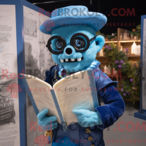 Maskottchen eines blauen...