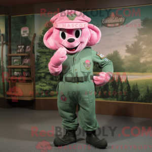Mascot character of a Pink...