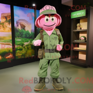 Mascot character of a Pink...