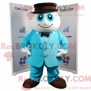 Mascot character of a Cyan...